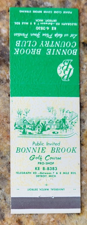 Bonnie Brook Golf Course - Matchbook